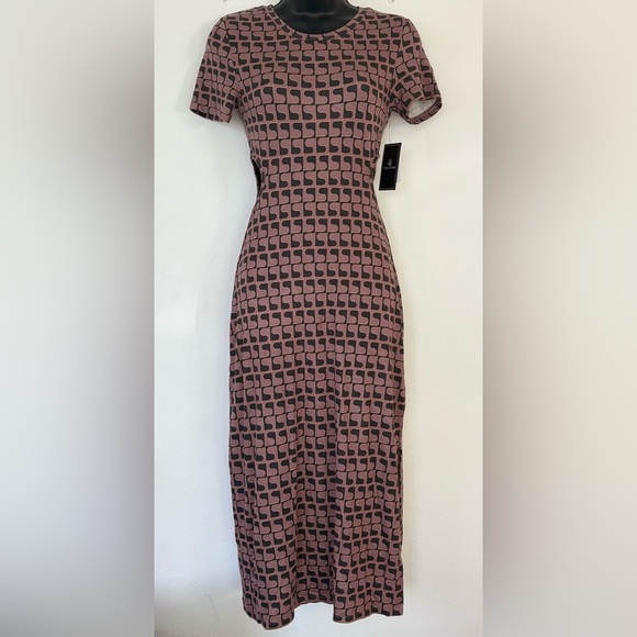 Volcom Dresses & Skirts - NWT Volcom Geometric Cut Out Midi Disco Rodeo Dress Purple and Black Size S